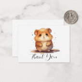 愛らしいハムスターサンキューカード ノートカード (正面/裏面インサイチュ)