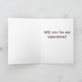 愛らしいハムスター花でバレンタインデー シーズンカード (内部)