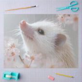 愛らしいハリネズミが咲く春 薄葉紙 (クラフト)