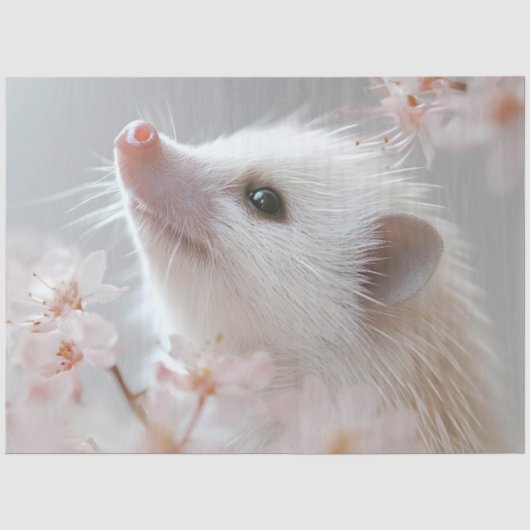 愛らしいハリネズミが咲く春 薄葉紙 (正面)