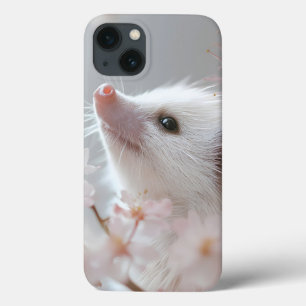 愛らしいハリネズミが咲く春 iPhone 13ケース