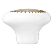 愛らしいハリネズミが青いハート セラミックノブ (側面)