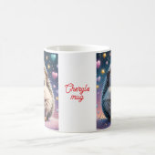 愛らしいハリネズミの星とハート コーヒーマグカップ (中央)