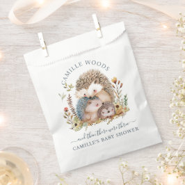 愛らしいハリネズミ家族の赤ちゃんシャワー フェイバーバッグ