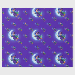 愛らしいハロウィンお洒落の魔女と魔女 ラッピングペーパー