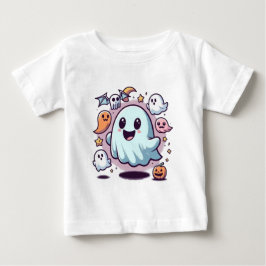 愛らしいハロウィンのゴーストスクワッド & スプーキーフレンズ ベビーTシャツ