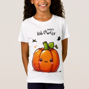 愛らしいハロウィンカボチャデザイン不気味おもしろい Tシャツ