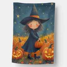 愛らしいハロウィーンの魔女トリックまたはトレーター