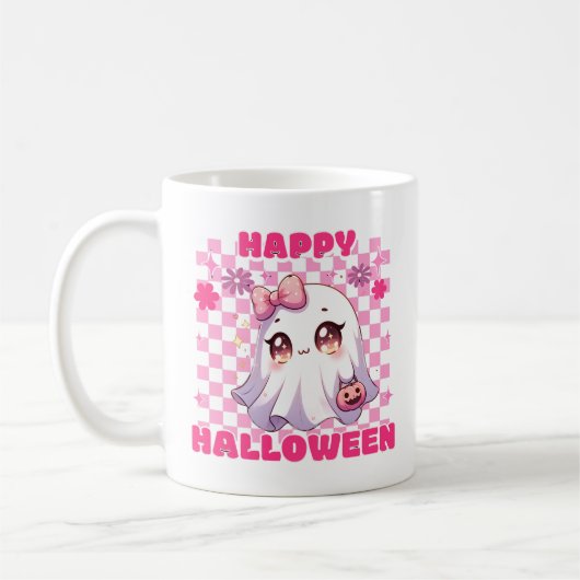 愛らしいハロウィーンデザイン コーヒーマグカップ (左)