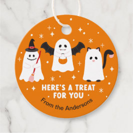 愛らしいハロウィーントリックまたはトリート幽霊 フェイバータグ