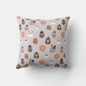 愛らしいハロウィーンフイルズパターン クッション (裏面)