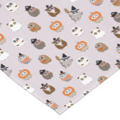 愛らしいハロウィーンフイルズパターン ショートテーブルランナー (コーナー)