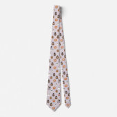 愛らしいハロウィーンフイルズパターン ネクタイ (正面)