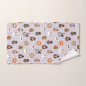 愛らしいハロウィーンフイルズパターン バスタオルセット (ハンドタオル)