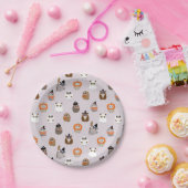 愛らしいハロウィーンフイルズパターン ペーパープレート (パーティー)