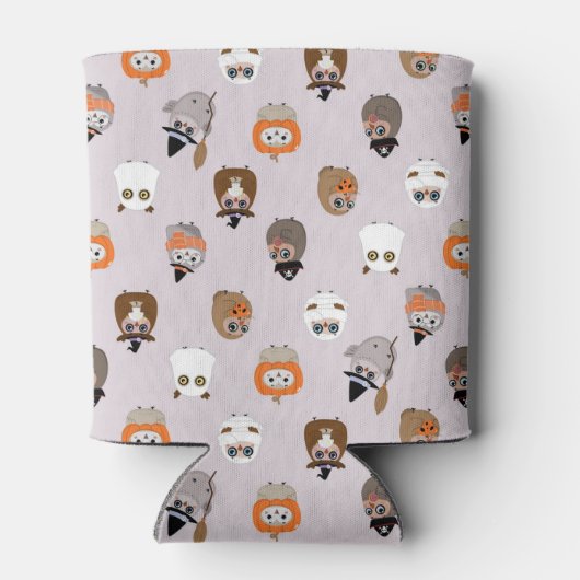 愛らしいハロウィーンフイルズパターン 缶クーラー (裏面)