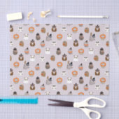 愛らしいハロウィーンフイルズパターン 薄葉紙 (クラフト)