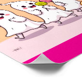 愛らしいハロウィーン幽霊とキャンディ ポスター (角)