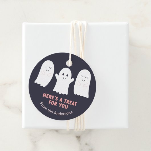 愛らしいハロウィーン幽霊 – こちらA Treat for You フェイバータグ (インサイチュ)