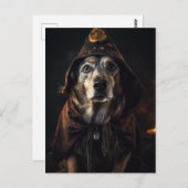 愛らしいハロウィーン犬 ポストカード (正面/裏面)