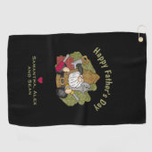 愛らしいハンディマン&カーペンターガーデン格言 ゴルフタオル (横)