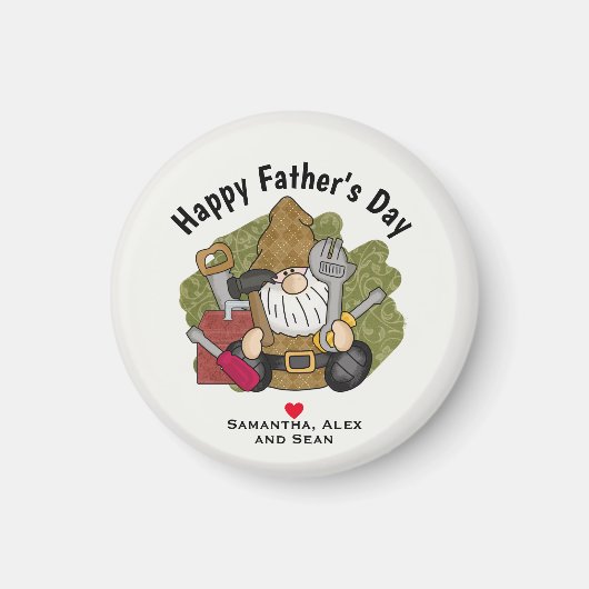 愛らしいハンディマン&カーペンターガーデン格言 マグネット (正面)