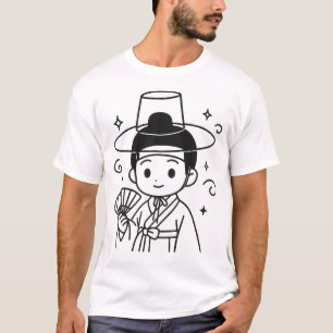 愛らしいハンボクボーイ – 韓国文化ギフト Tシャツ