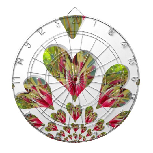 愛らしいハート人道的な日この世界が必要とする値リスト ダーツボード (正面)