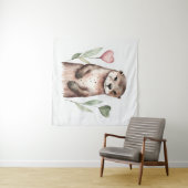 愛らしいハート植物 タペストリー (インサイチュ(横))