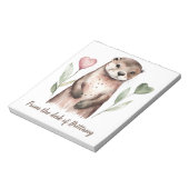 愛らしいハート花 ノートパッド (回転)