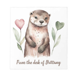 愛らしいハート花 ノートパッド