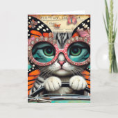 愛らしいバタフライキャットフェアリー駆動すべての行事 カード (正面)