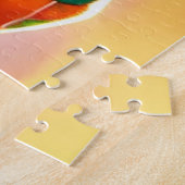 愛らしいバニーがニンジンをパジャムに図解入りの、写真付きの入れ ジグソーパズル (側面)