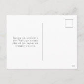 愛らしいバニーとシック・イースター シーズンポストカード (裏面)