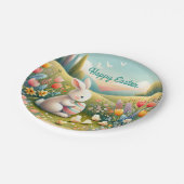 愛らしいバニーとチックスのイースター。ベビーバニー・イースター、 ペーパープレート (アングル)