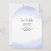 愛らしいバニーと赤ちゃんシャワーの招待。 招待状 (裏面)