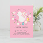 愛らしいバニーイースターブランチディナー 招待状 (スタンド正面)