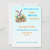 🐇愛らしいバニーイースターブランチ&エッグ狩り 招待状 (正面)