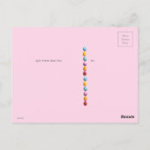 愛らしいバニーストローハットフラワーレース ポストカード (裏面)