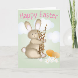 愛らしいバニーハッピーイースター カード
