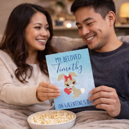 愛らしいバニーバレンタインデー シーズンカード