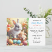 愛らしいバニーラビットイースターブランチ 招待状 (スタンド正面)