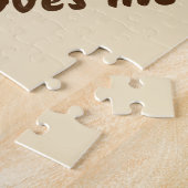 愛らしいバニー写真動物パン大ハート ジグソーパズル (側面)