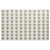 愛らしいバニー大動物の中に座ってハート ファブリック (ファットクウォーター)