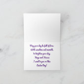 愛らしいバニー1stイースターホリデーカード シーズンカード (内部)