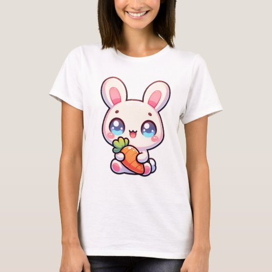 愛らしいバニー Tシャツ (正面)