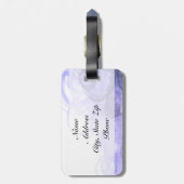 愛らしいバレリーナのダンサー| DIYの文字|の紫色 ラゲッジタグ (裏面縦)