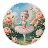 愛らしいバレリーナインバラガーデン セラミックノブ (正面)