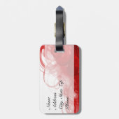 愛らしいバレリーナダンサー| DIY文字|赤 ラゲッジタグ (裏面縦)