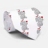 愛らしいバレンタインゾウキャラクター ネクタイ (ロール)